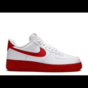 air force 1 with white red sole
